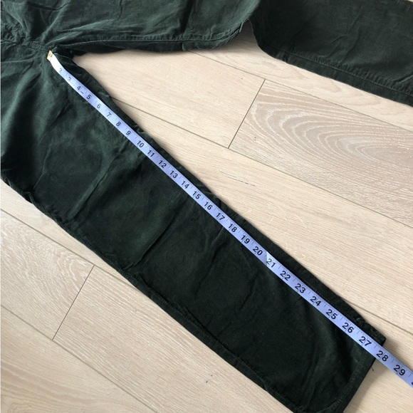 Adriano Goldschmied The Stevie Ankle Corduroy Pants Slim Straight in Dark Green - Picture 4 of 13